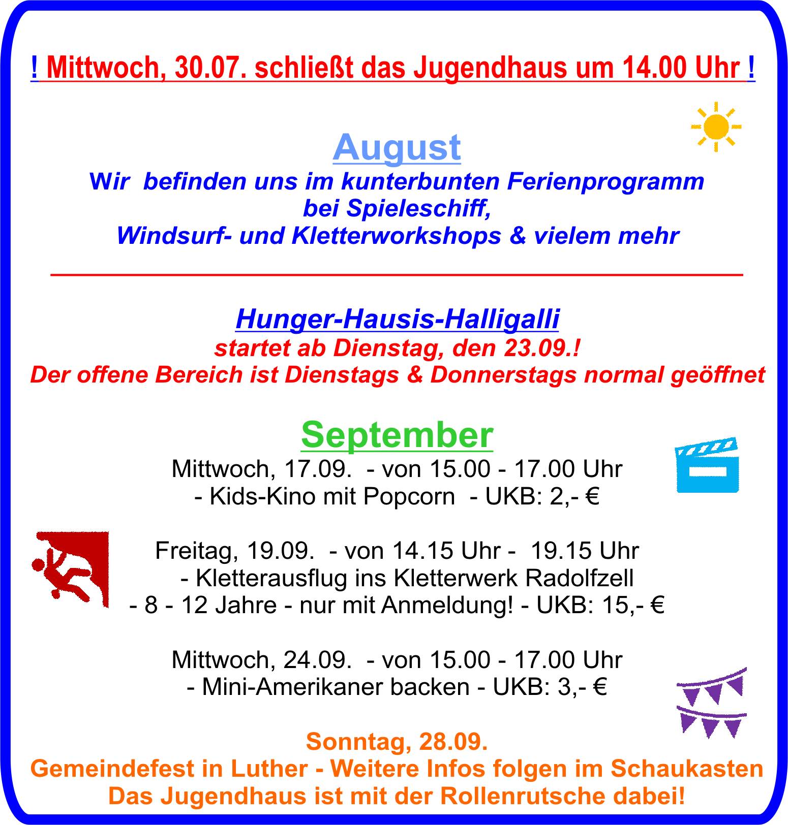Programm August Sept